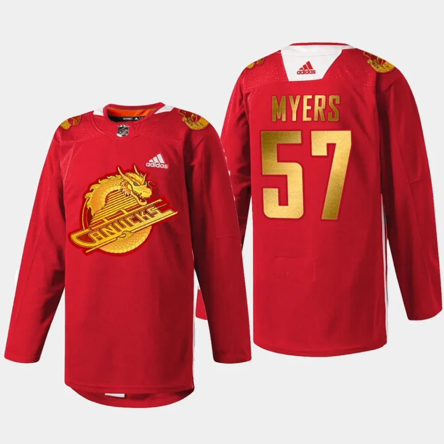 men canucks tyler myers 2024 lunar new year red jersey