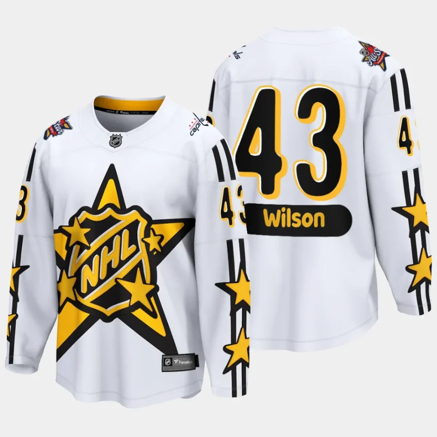 men capitals tom wilson breakaway 2024 nhl all star game white jersey