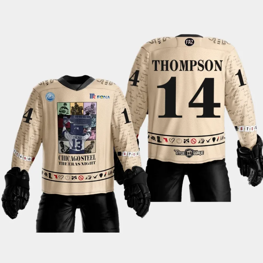 men chicago steel mick thompson ushl special taylor swift eras night cream jersey