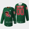 men coyotes custom 2022 warmup howliday green jersey