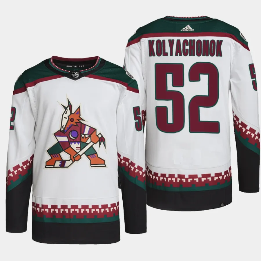 men coyotes vladislav kolyachonok primegreen away authentic pro white jersey