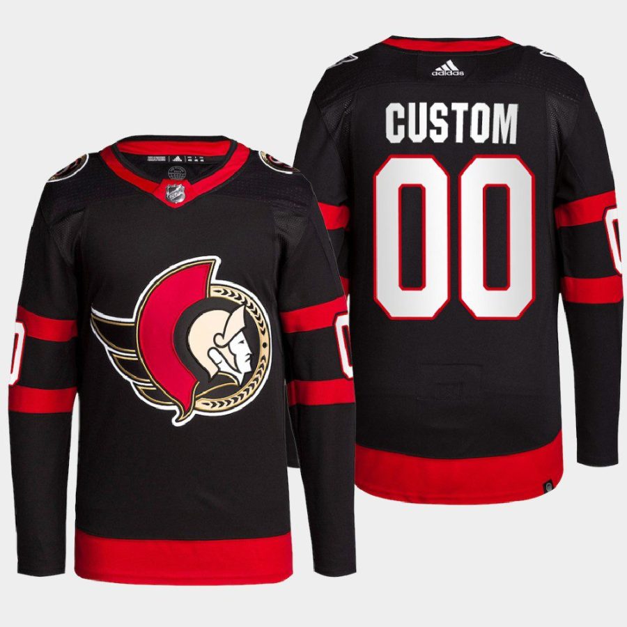 men custom senators black home primegreen authentic pro jersey