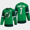 men devils dougie hamilton warm up st patricks day 2022 green jersey