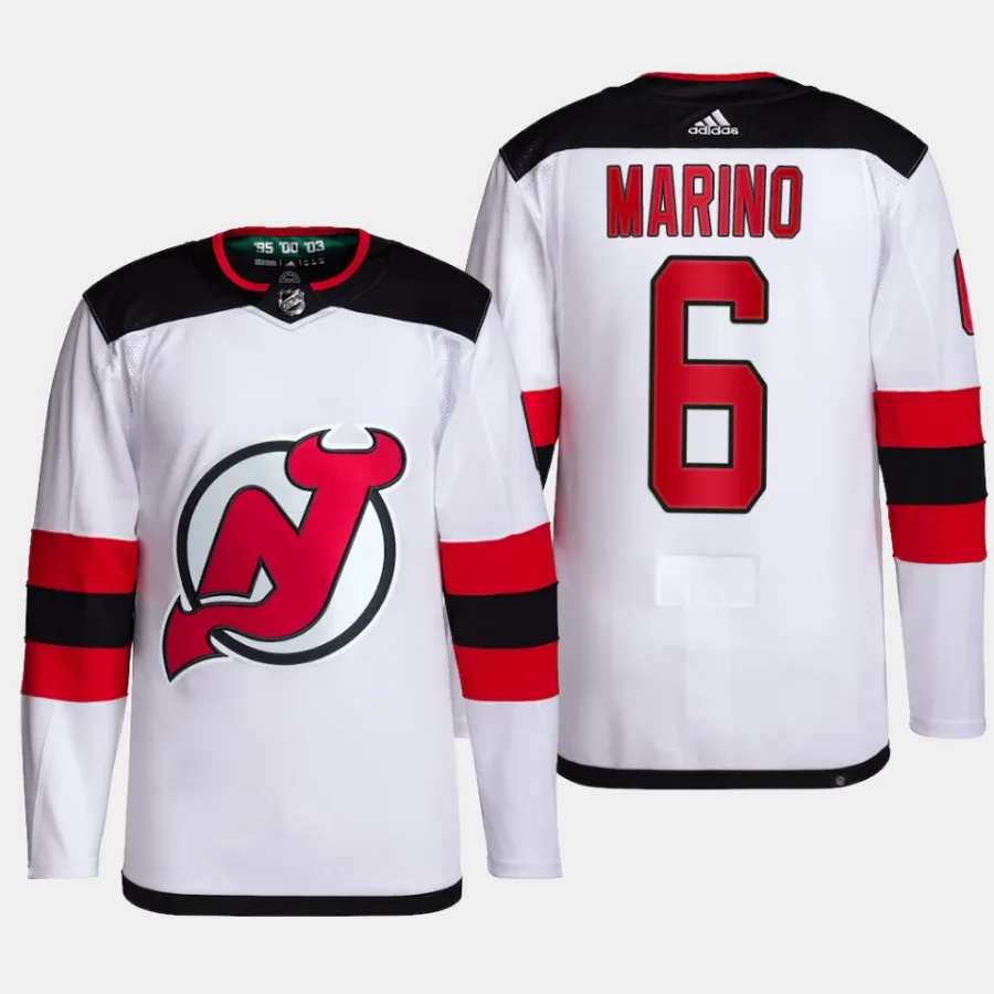 men devils john marino primegreen away authentic pro white jersey