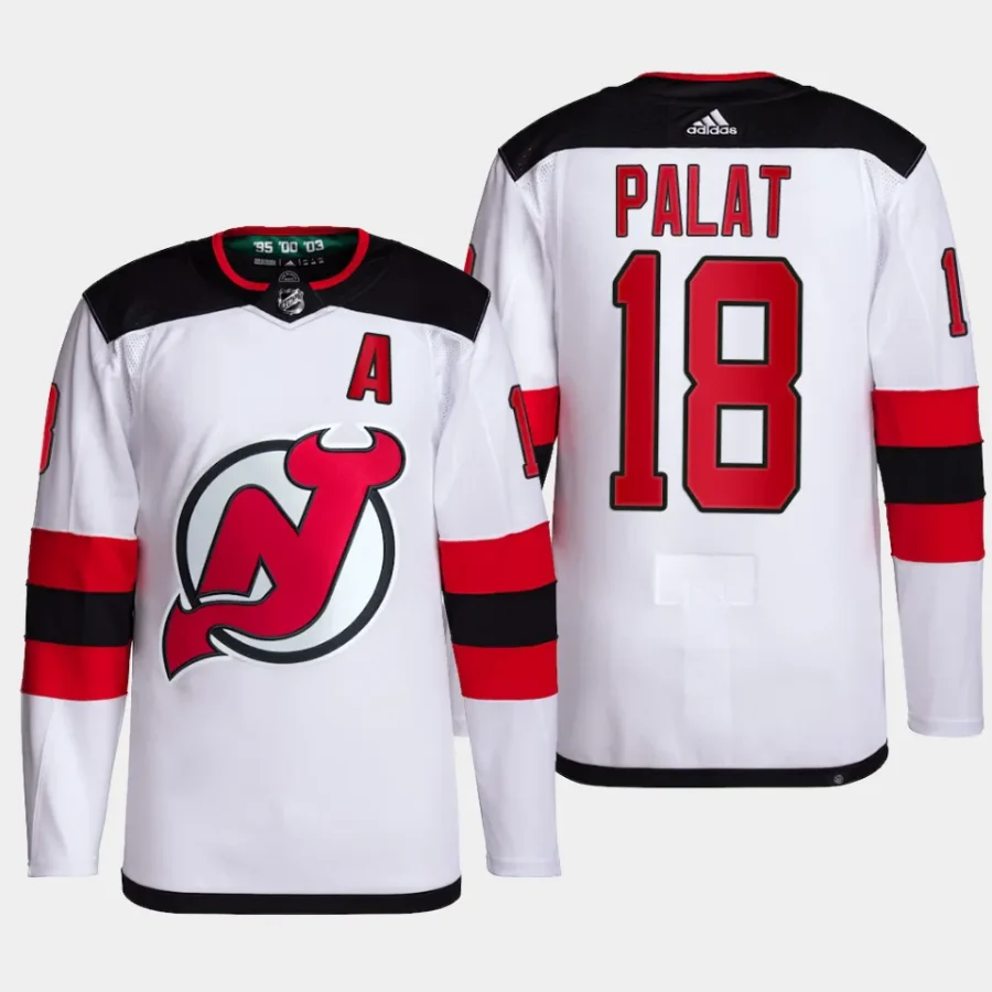 men devils ondrej palat primegreen away authentic pro white jersey