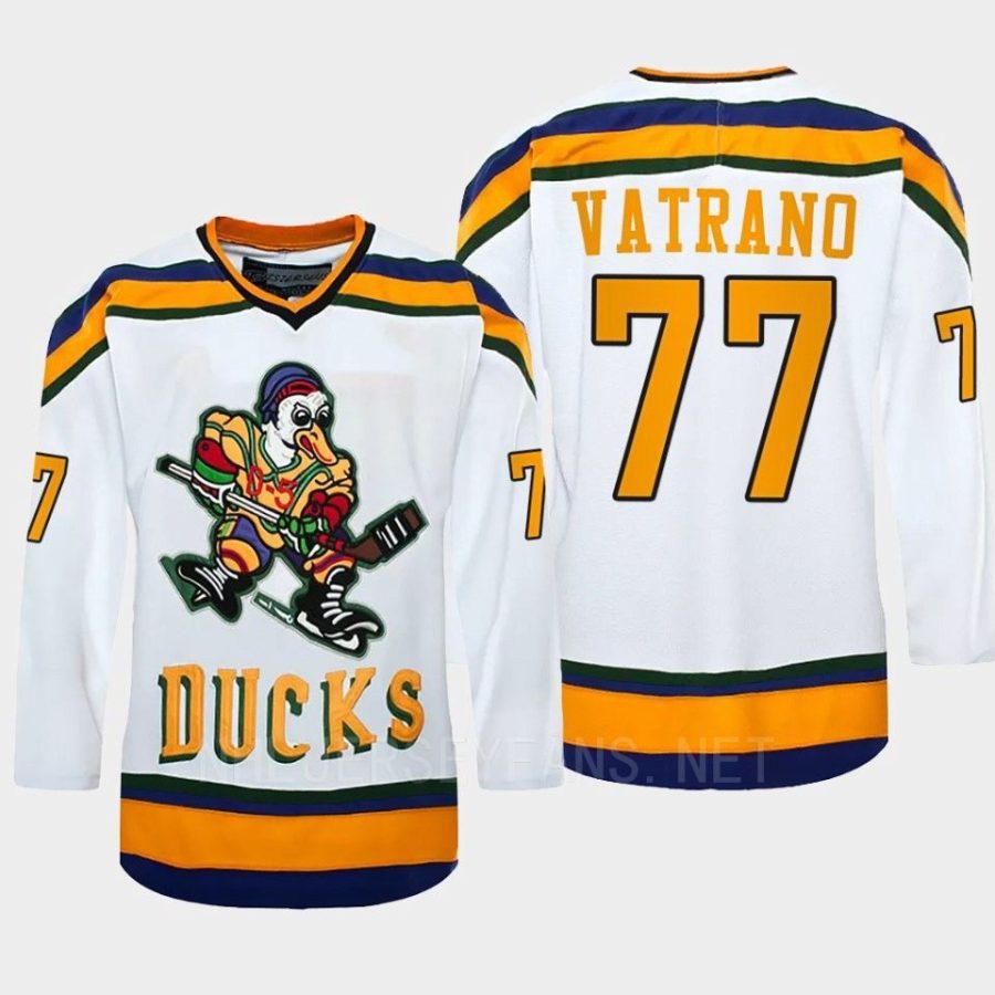 men ducks frank vatrano ice hockey the mighty ducks white jersey