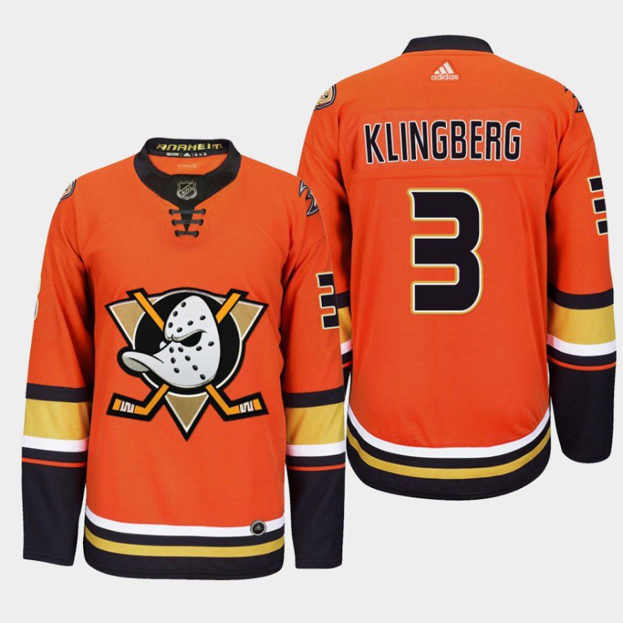 men ducks john klingberg alternate primegreen authentic orange jersey