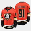 men ducks leo carlsson men 2023 nhl draft home breakaway player orange jersey