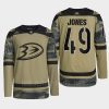 men ducks max jones 2022 warmup military appreciation night camo jersey