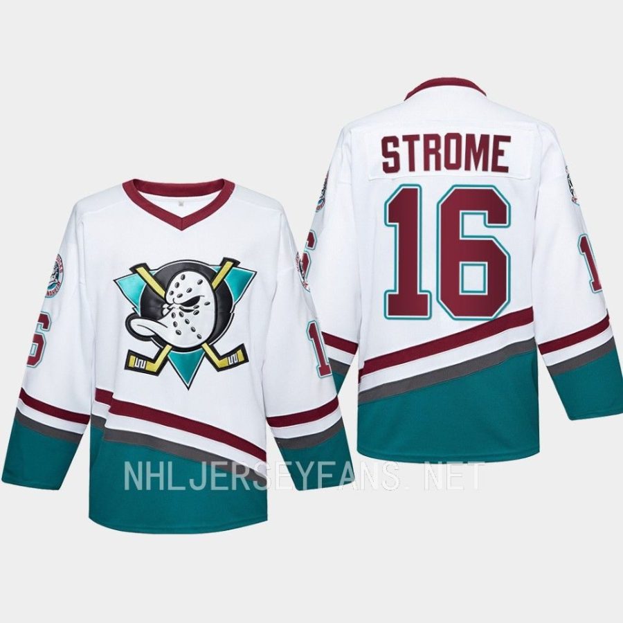 men ducks ryan strome hockey mighty ducks white jersey