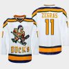 men ducks trevor zegras ice hockey the mighty ducks white jersey