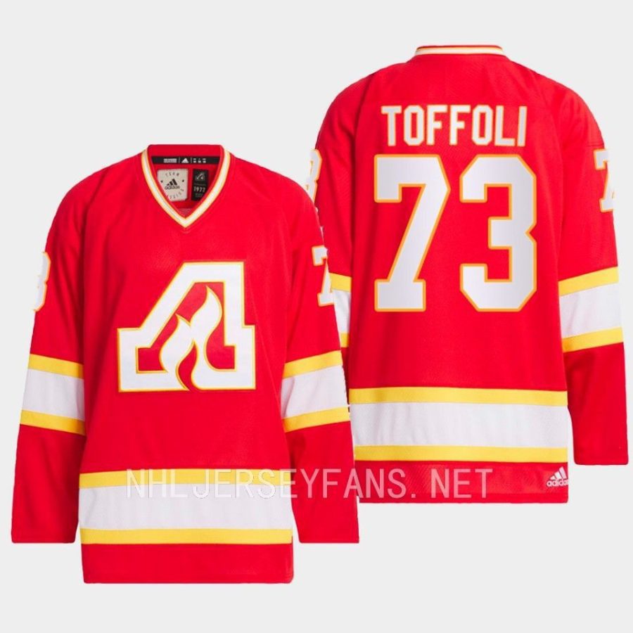 men flames tyler toffoli 1973 hockey team classics red jersey