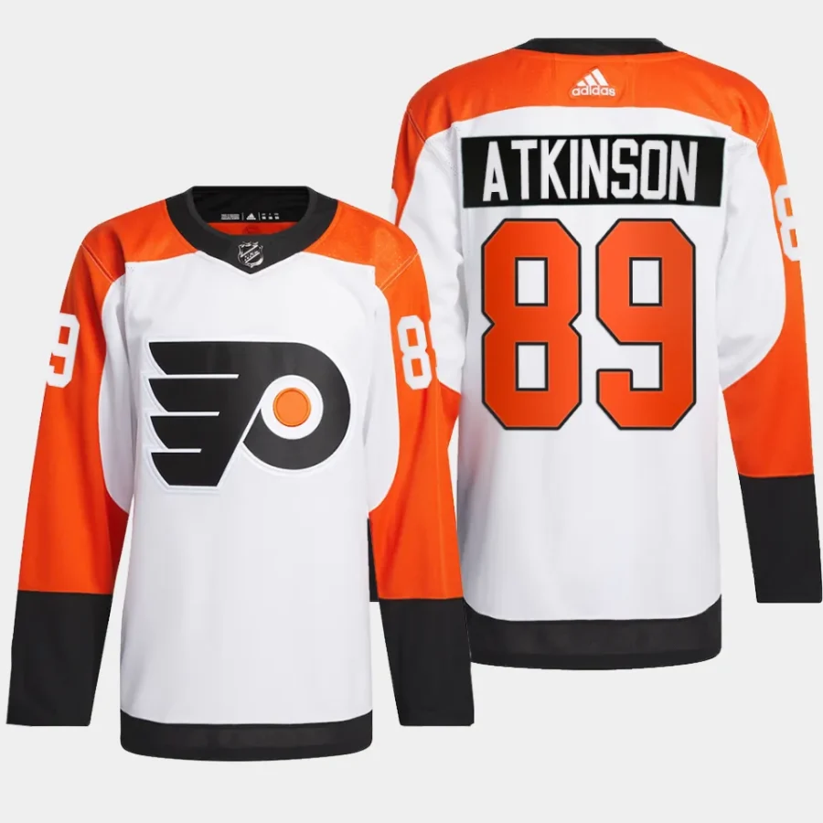 men flyers cam atkinson 2023 24 away authentic primegreen white jersey