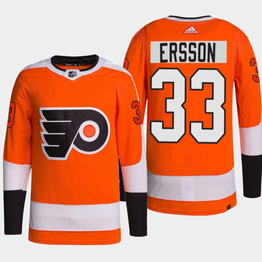 men flyers samuel ersson home authentic orange jersey