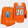 men golden knights chandler stephenson 2022 warmups hispanic heritage night orange jersey