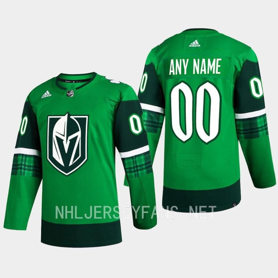 men golden knights custom 2023 st. patricks day primegreen authentic jersey green