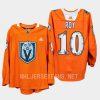 men golden knights nicolas roy 2022 warmups hispanic heritage night orange jersey