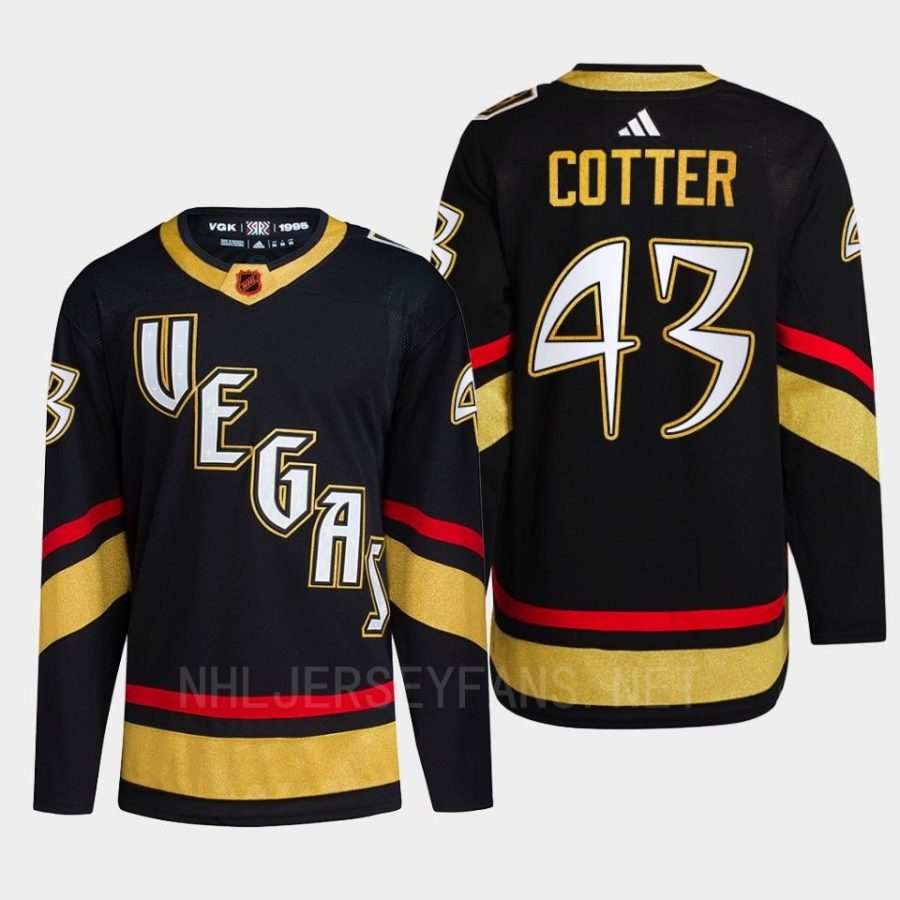 men golden knights paul cotter 2022 primegreen authentic reverse retro 2.0 black jersey