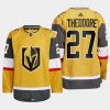 men golden knights shea theodore 2022 23 authentic home gold jersey