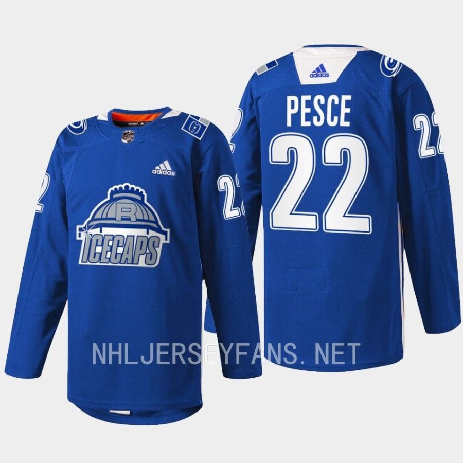 men hurricanes brett pesce throwback north carolina night 2022 blue jersey