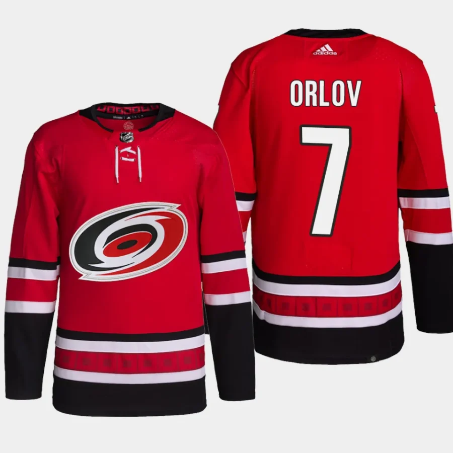 men hurricanes dmitry orlov authentic pro home primegreen red jersey