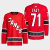 men hurricanes jesper fast 2022 authentic primegreen reverse retro 2.0 red jersey