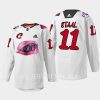 men hurricanes jordan staal warmup 2023 kids day white jersey