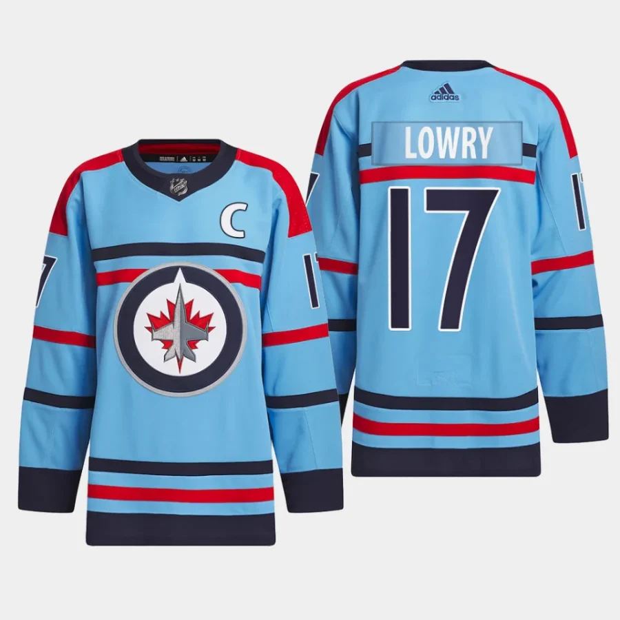 men jets adam lowry 2023 24 primegreen rcaf centennial authentic light blue jersey