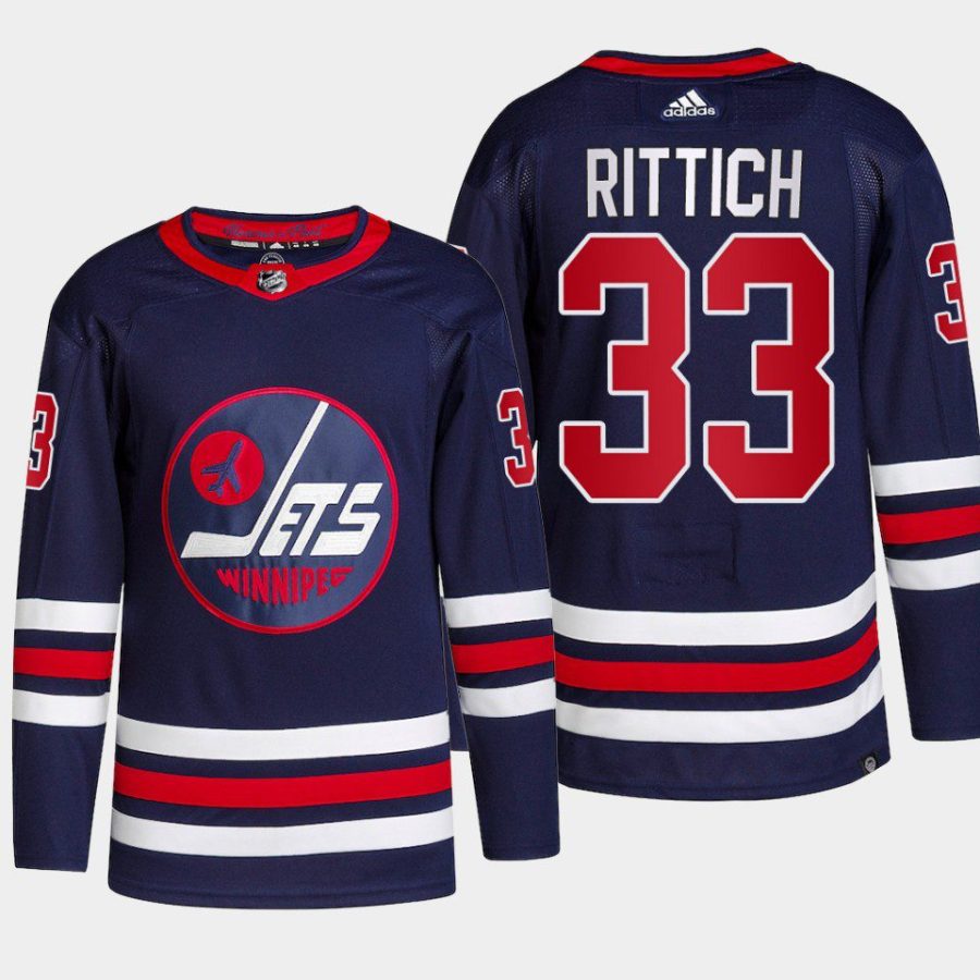 men jets david rittich 2022 23 alternate authentic primegreen navy jersey