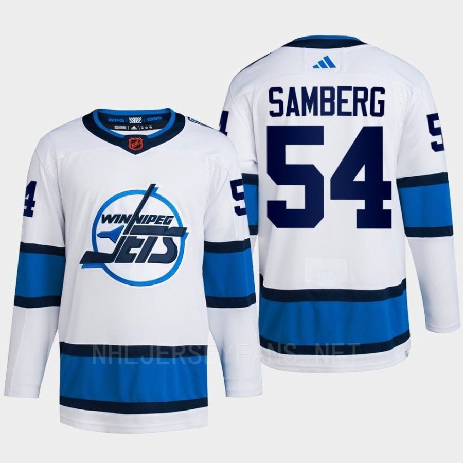 men jets dylan samberg 2022 authentic primegreen reverse retro 2.0 white jersey