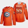 men jets mark scheifele indigenous warmup 2022 wasac night orange jersey