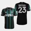 men kings dustin brown 2022 la galaxy night black jersey