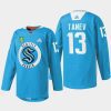 men kraken brandon tanev warmup practice blue jersey