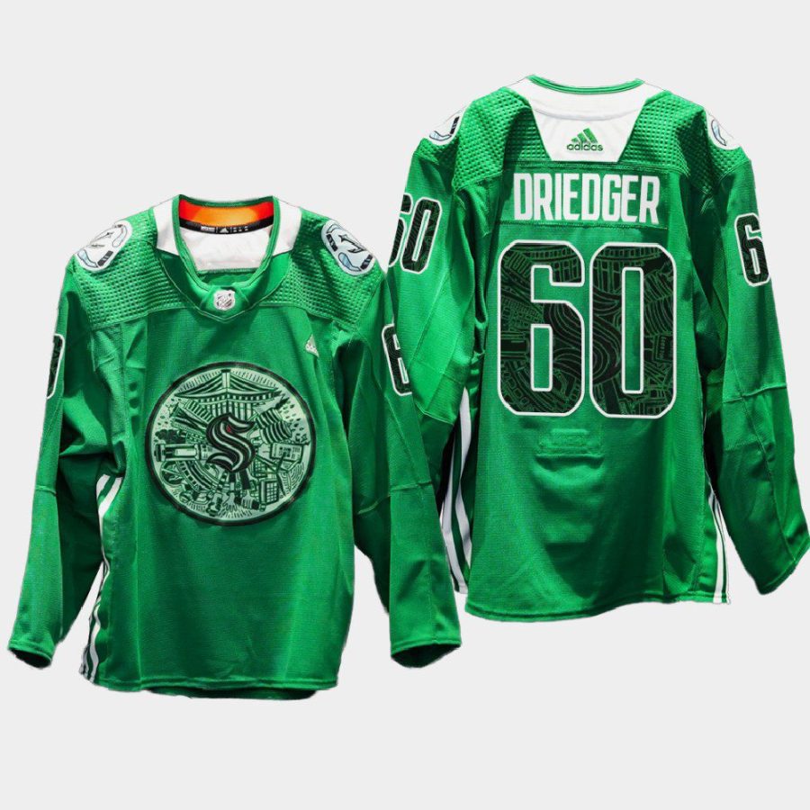 men kraken chris driedger eco conscious green night 2022 green jersey