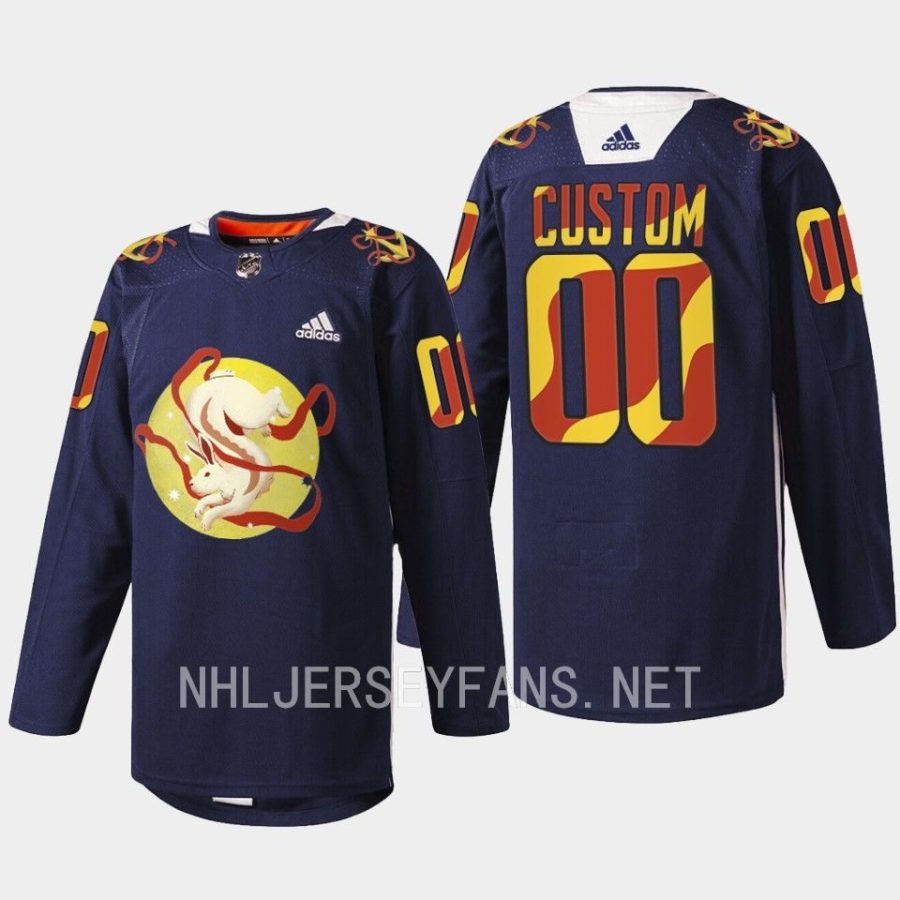 men kraken custom jade rabbit 2023 lunar new year navy jersey