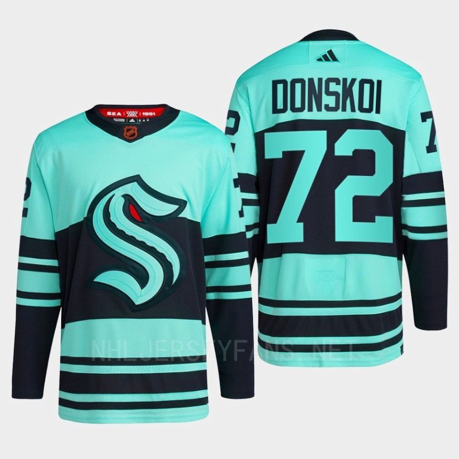 men kraken joonas donskoi 2022 authentic primegreen reverse retro 2.0 ice blue jersey