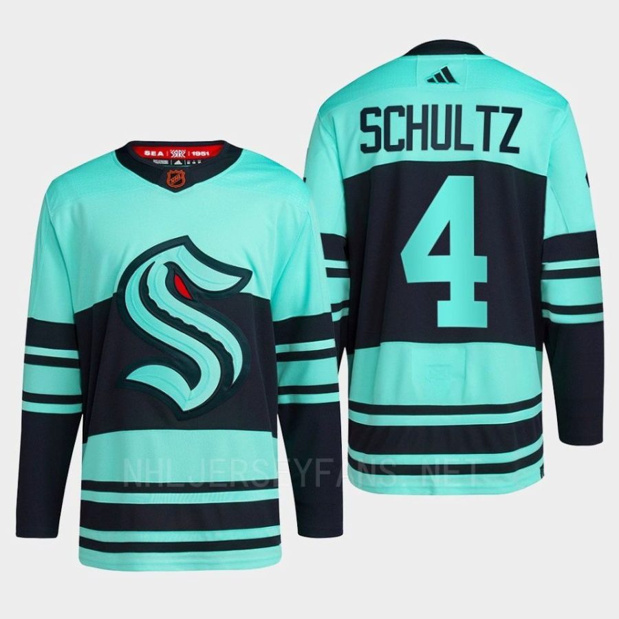 men kraken justin schultz 2022 authentic primegreen reverse retro 2.0 ice blue jersey