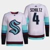 men kraken justin schultz 2022 away primegreen authentic white jersey