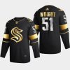 men kraken shane wright authentic golden edition black jersey