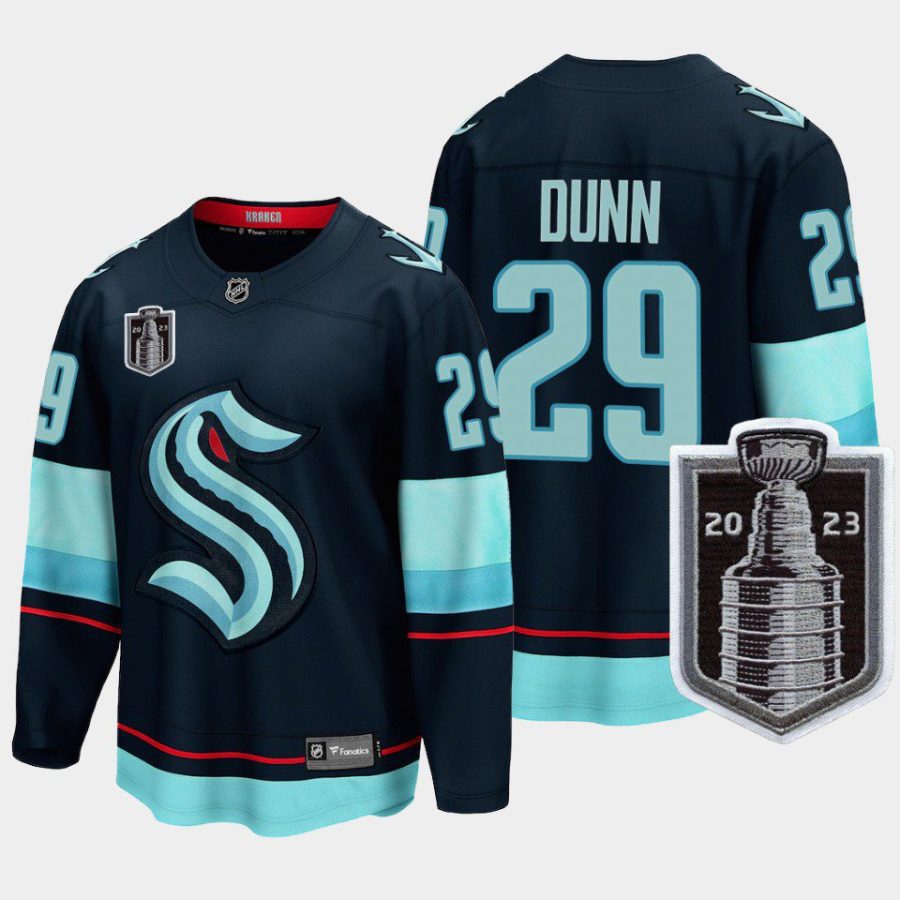 men kraken vince dunn home 2023 stanley cup playoffs blue jersey