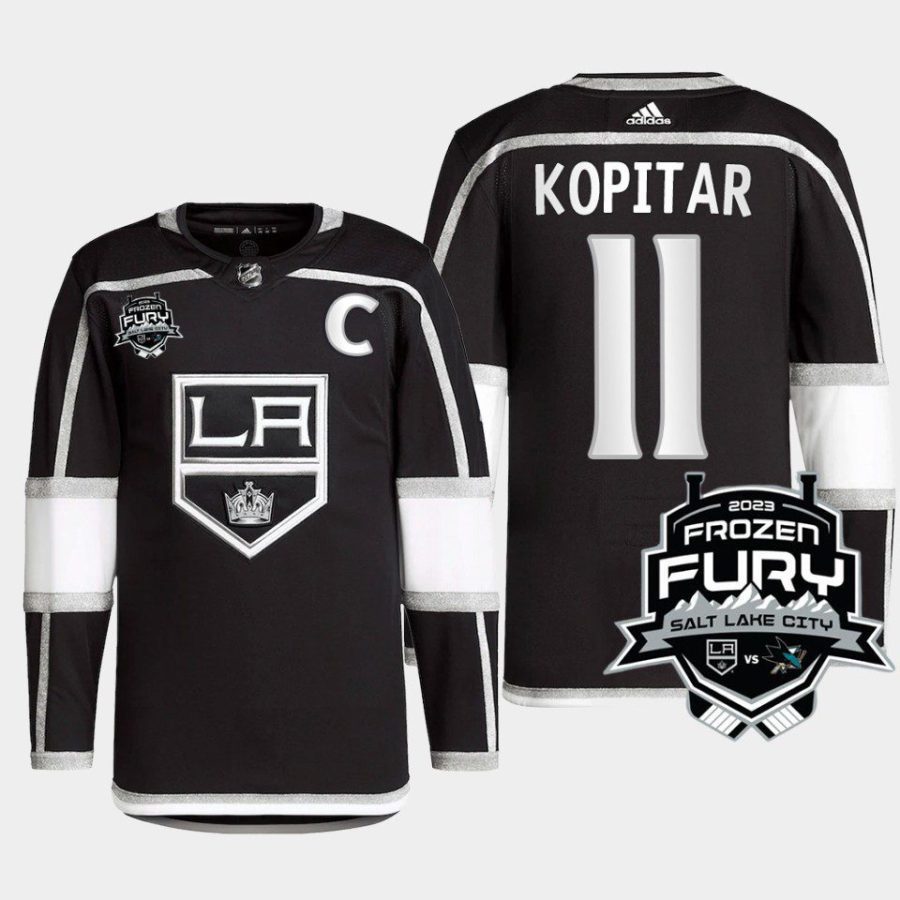 men la kings anze kopitar authentic primegreen 2023 frozen fury black jersey