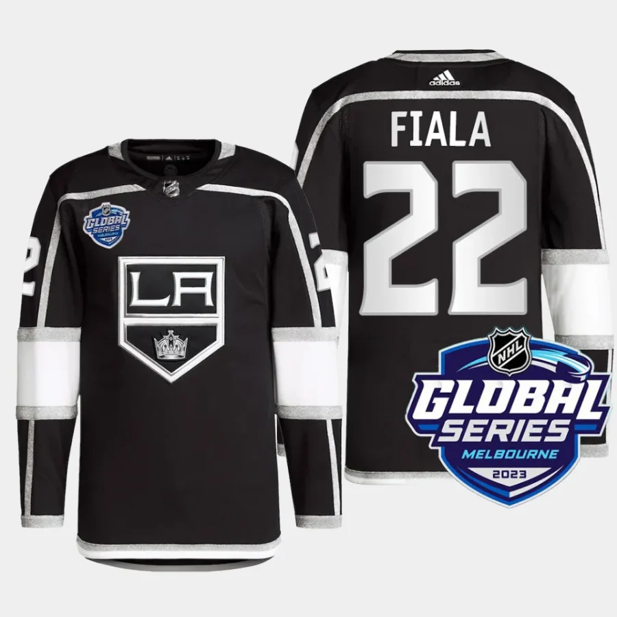 men la kings kevin fiala authentic pro 2023 nhl global series primegreen black jersey