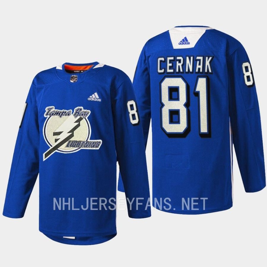 men lightning erik cernak practice primary logo blue jersey