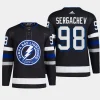 men lightning mikhail sergachev 2023 24 primegreen authentic alternate black jersey