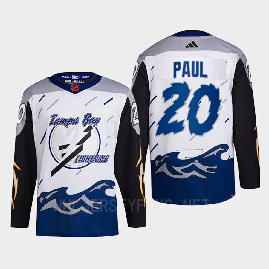 men lightning nick paul 2022 authentic primegreen reverse retro 2.0 white jersey