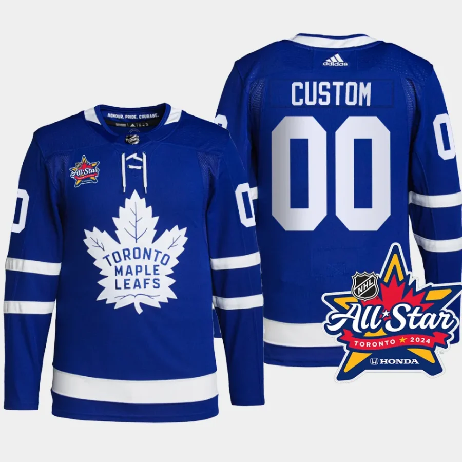 men maple leafs custom authentic home 2024 nhl all star logo royal jersey