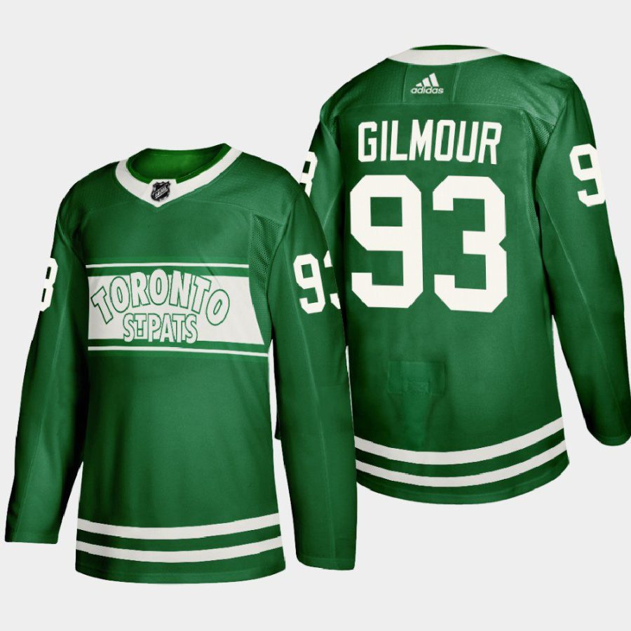 men maple leafs doug gilmour special edition st. patricks day green jersey