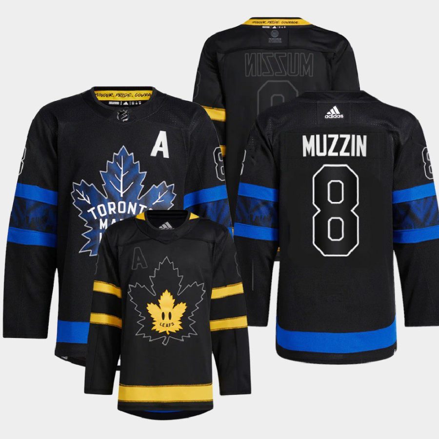 men maple leafs jake muzzin 2022 drew house alternate authentic reversible black jersey