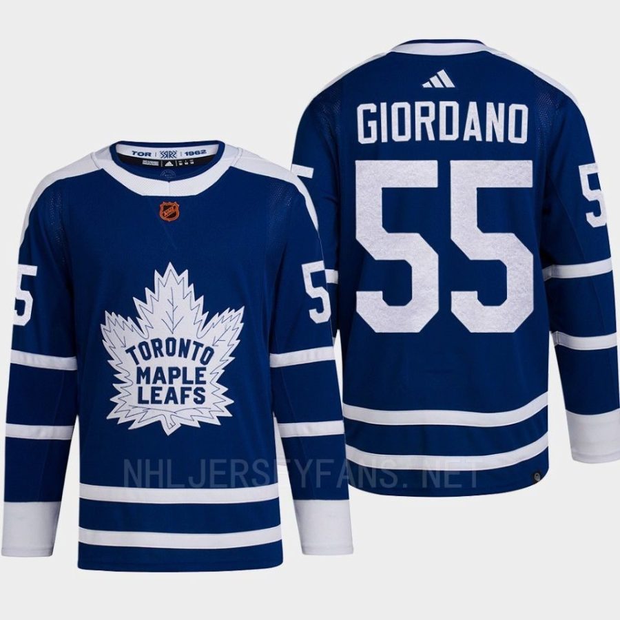 men maple leafs mark giordano 2022 authentic primegreen reverse retro 2.0 blue jersey