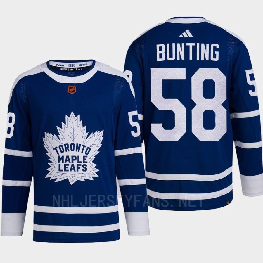 men maple leafs michael bunting 2022 authentic primegreen reverse retro 2.0 blue jersey